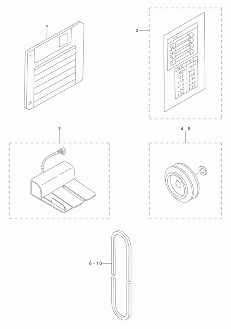 AMS-224C - 23.PEDAL & ELECTRIC EQUIPMENT ACCESSORIES PART COMPONENTS фото