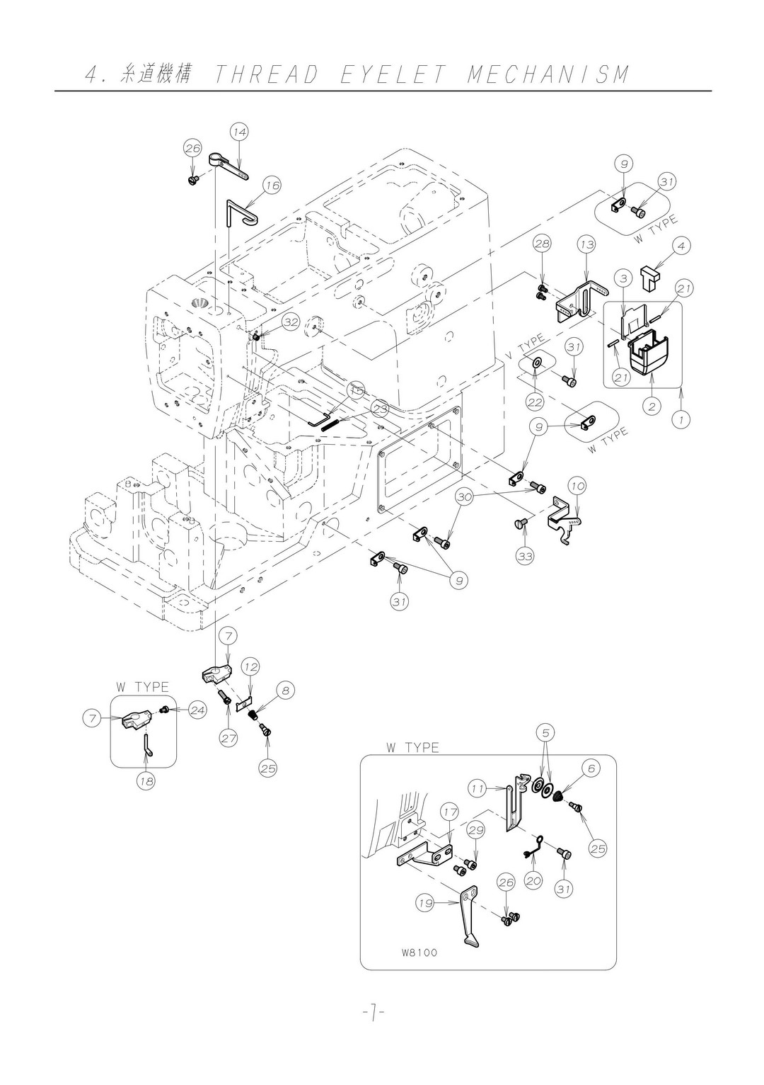 4 THREAD EYELET MECHANISM