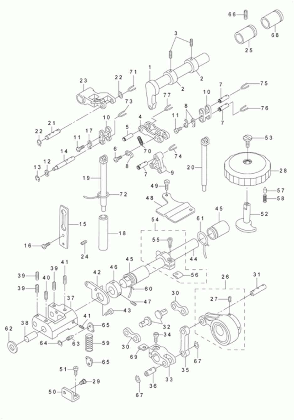 LU-2210N-7 - 4.UPPER FEED MECHANISM COMPONENTS фото