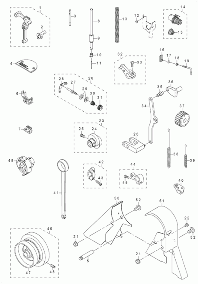 DDL-8700 - 12. EXCLUSIVE PARTS FOR DDL-8700L фото