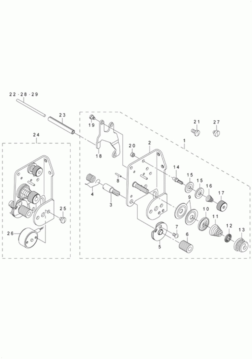 LU-1510 - 9.THREAD TENSION COMPONENTS (FOR 1510-7) фото