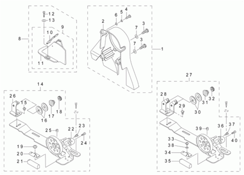 LH-3528ASF - 11.BELT COVER & BOBBIN WINDER COMPONENTS фото