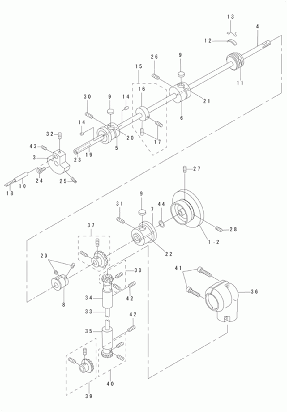 DSC-244-7 - 2.MAIN SHAFT &amp;amp; ARM SHAFT COMPONENTSv фото