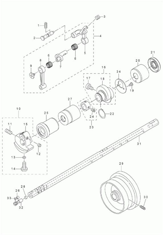 DDL-8700 - 2. MAIN SHAFT & THREAD-UP LEVER COMPONENTS фото