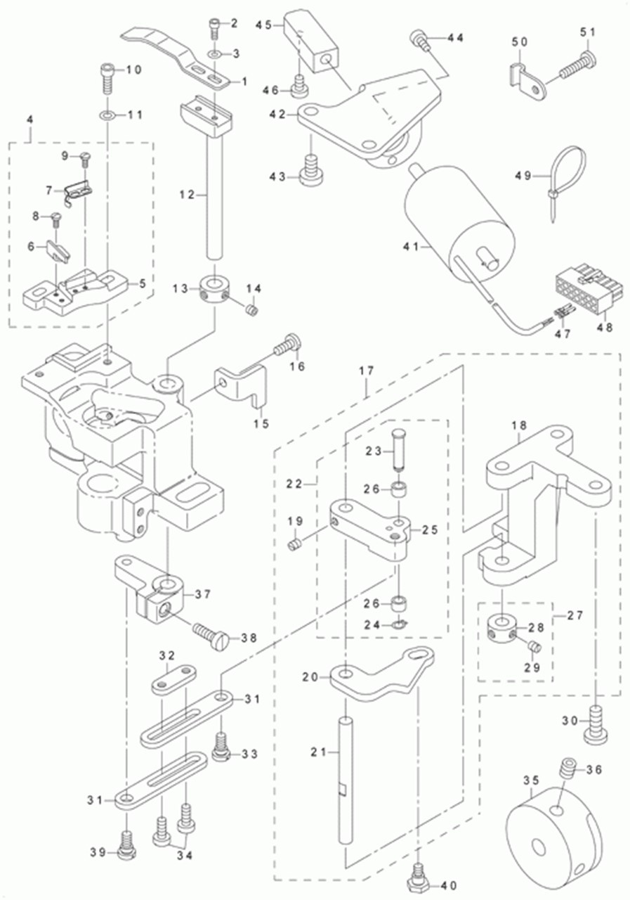 LU-1510 - 7.THREAD CUTTING COMPONENTS (FOR LU-1510-7) фото