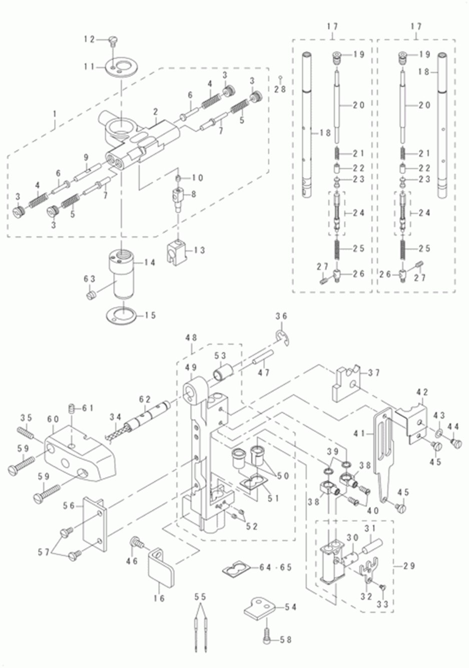 LU-1565 - 4. NEEDLE STOPPAGE MECHANISM COMPONENTS