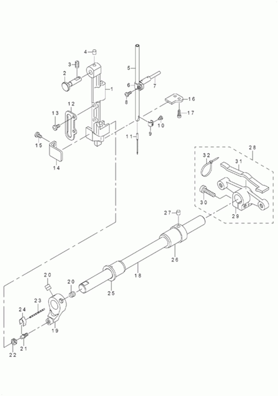 DNU-1541S - 3.NEEDLE BAR ROCKING COMPONENTS фото