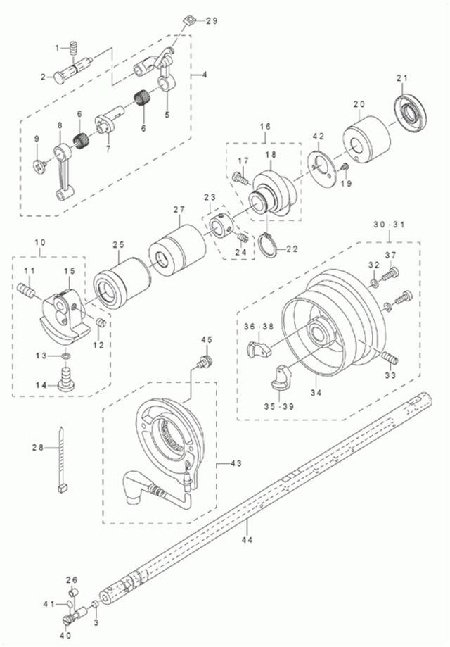 DDL-8700-7 - 2. MAIN SHAFT & THREAD TAKE-UP LEVER COMPONENTS фото