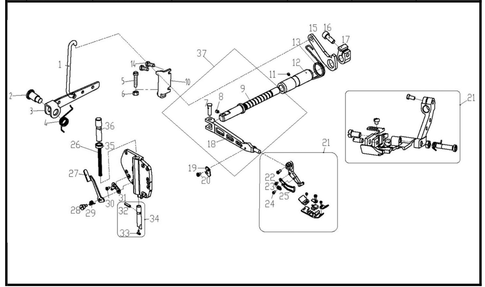 18 PRESSER FOOT MECHANISM