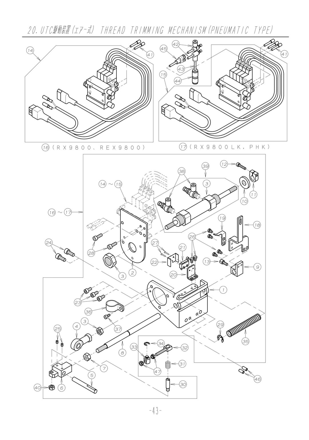 20 THREAD TRIMMING MECHANISM