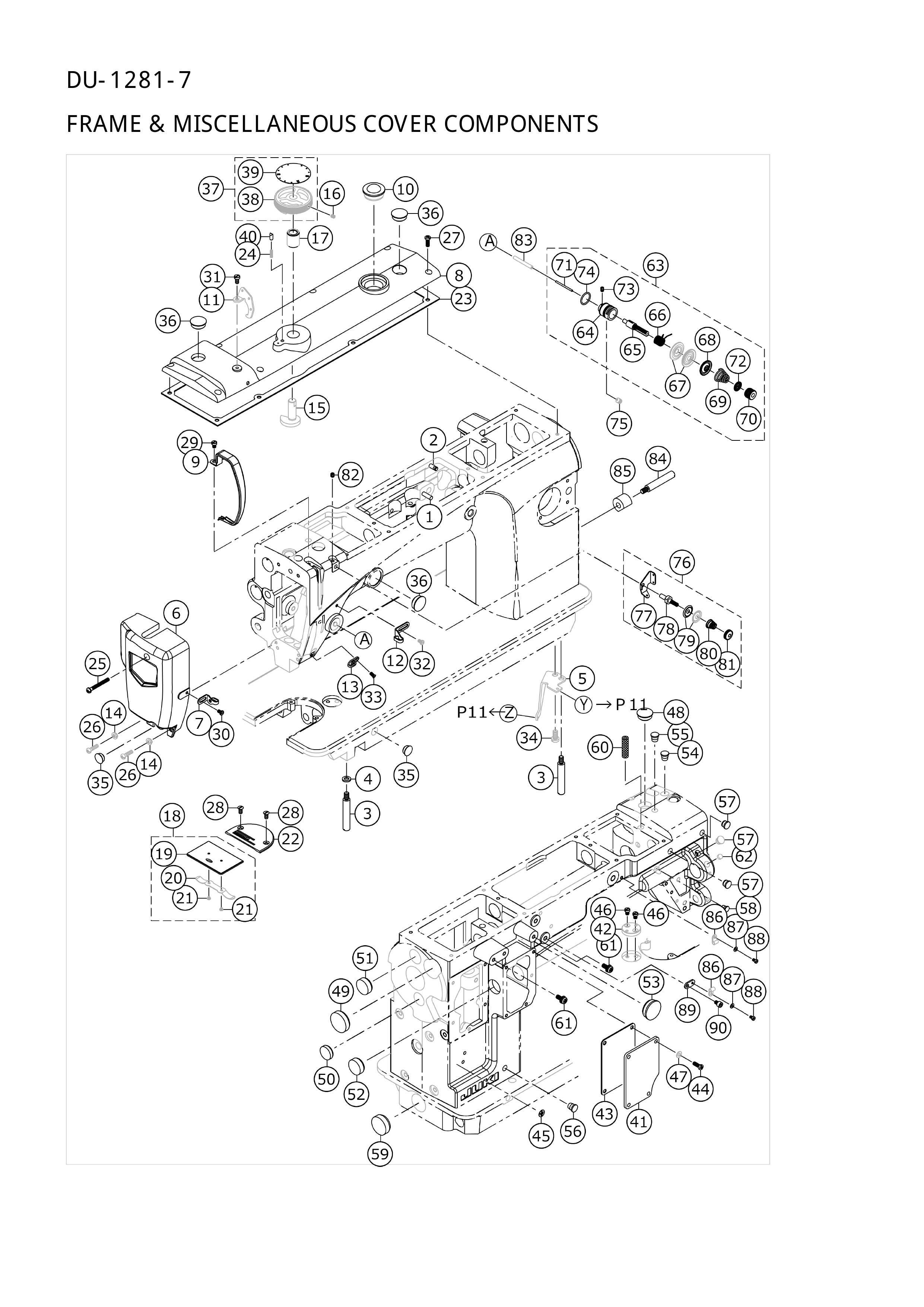 1. FRAME & M ISCELLANEOUS COVER COMPONENTS