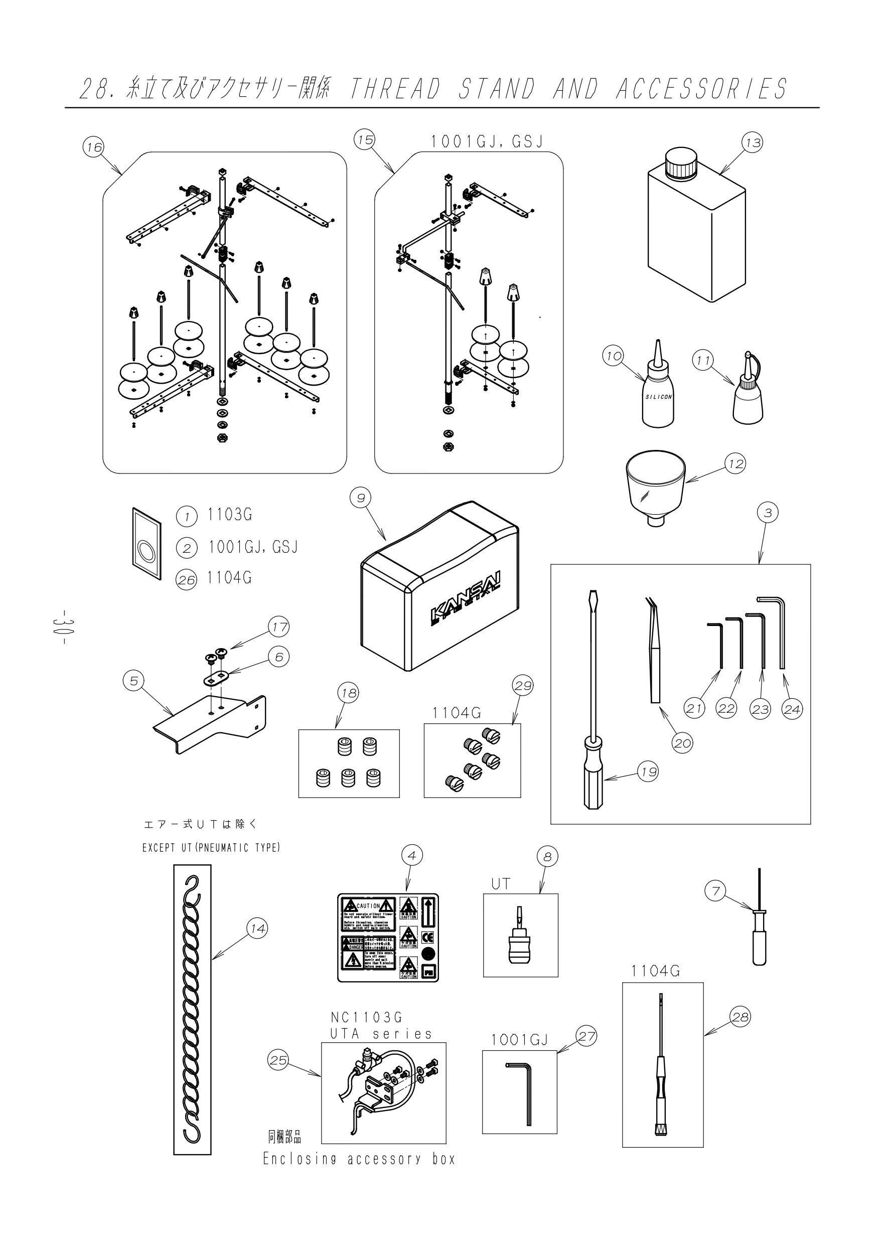 28  THREAD STAND AND ACCESSORIES