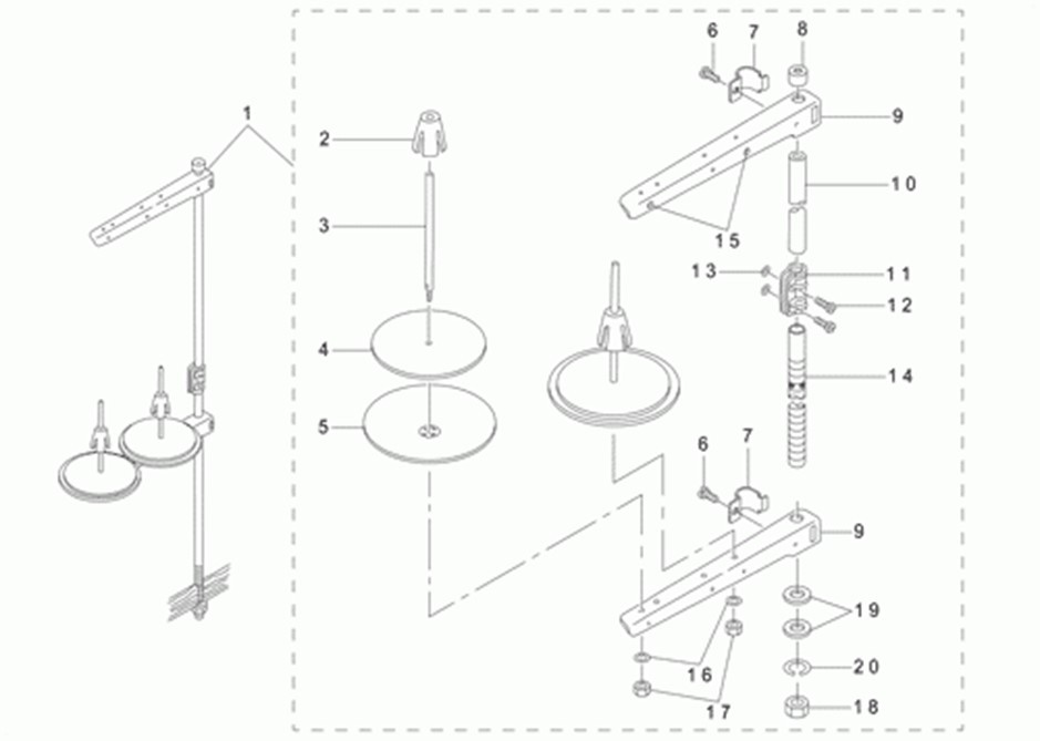 DLN-5410N - 10. THREAD STAND COMPONENTS фото