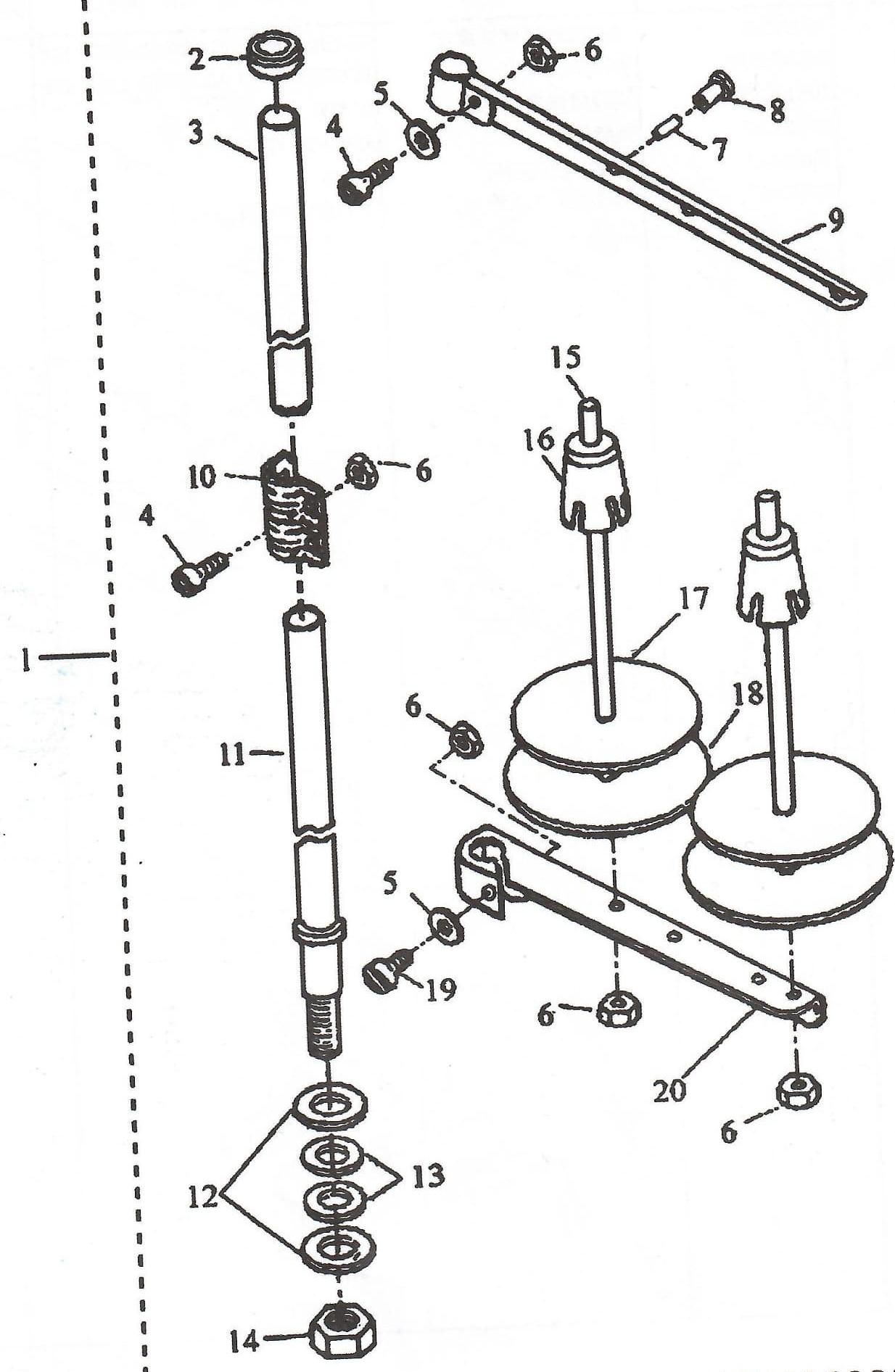 10 THREAD STAND COMPONENTS